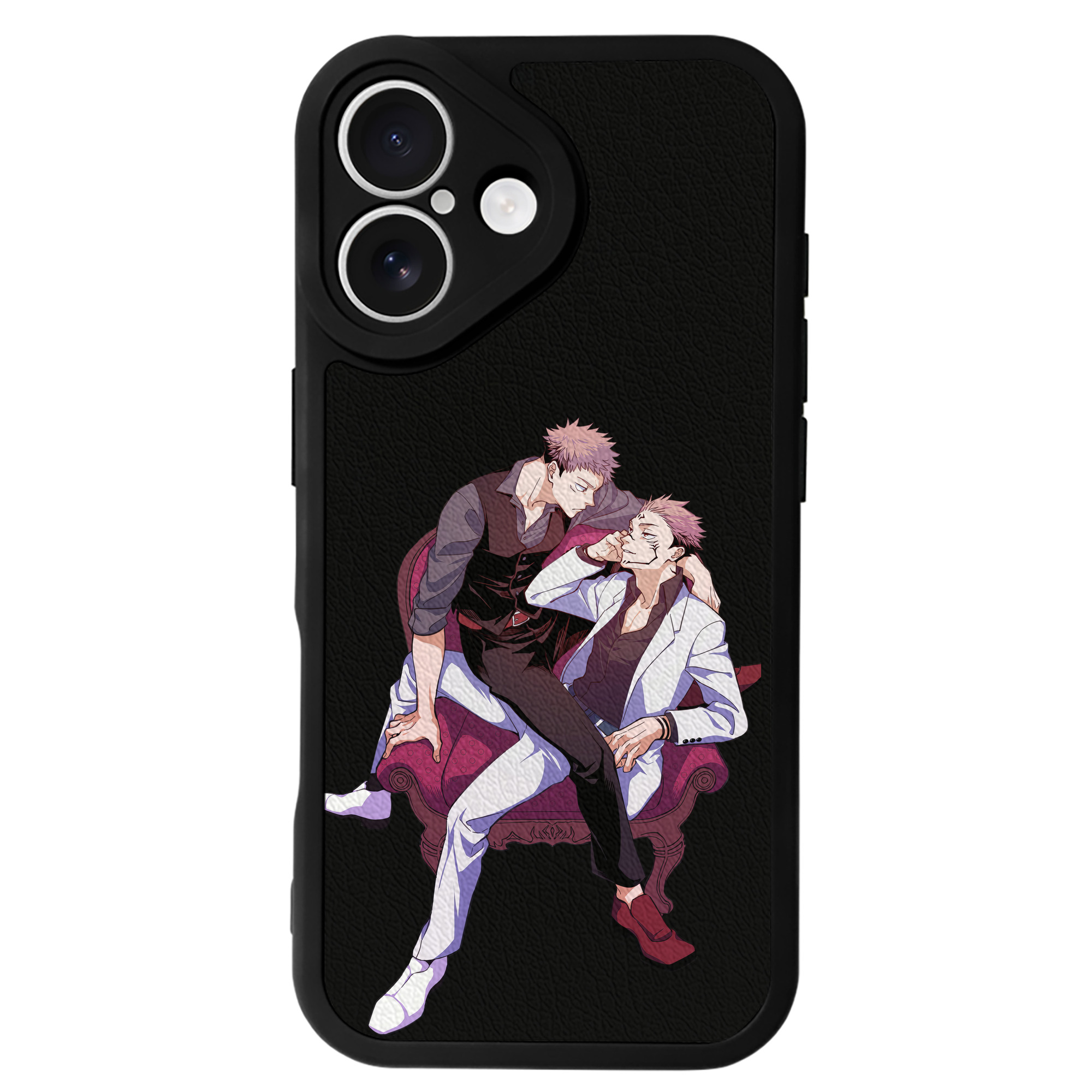 （画像用） 呪術廻戦 Jujutsu Kaisen 【iPhone 16シリーズ対応】シリコンスマホケース（レザー調） 材質：シリコン